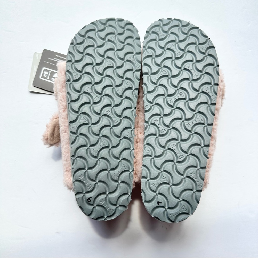 NWT Birkenstock Papillio Arizona Big Buckle Shearling fuzzy sandal pink 40/9 - Picture 13 of 17